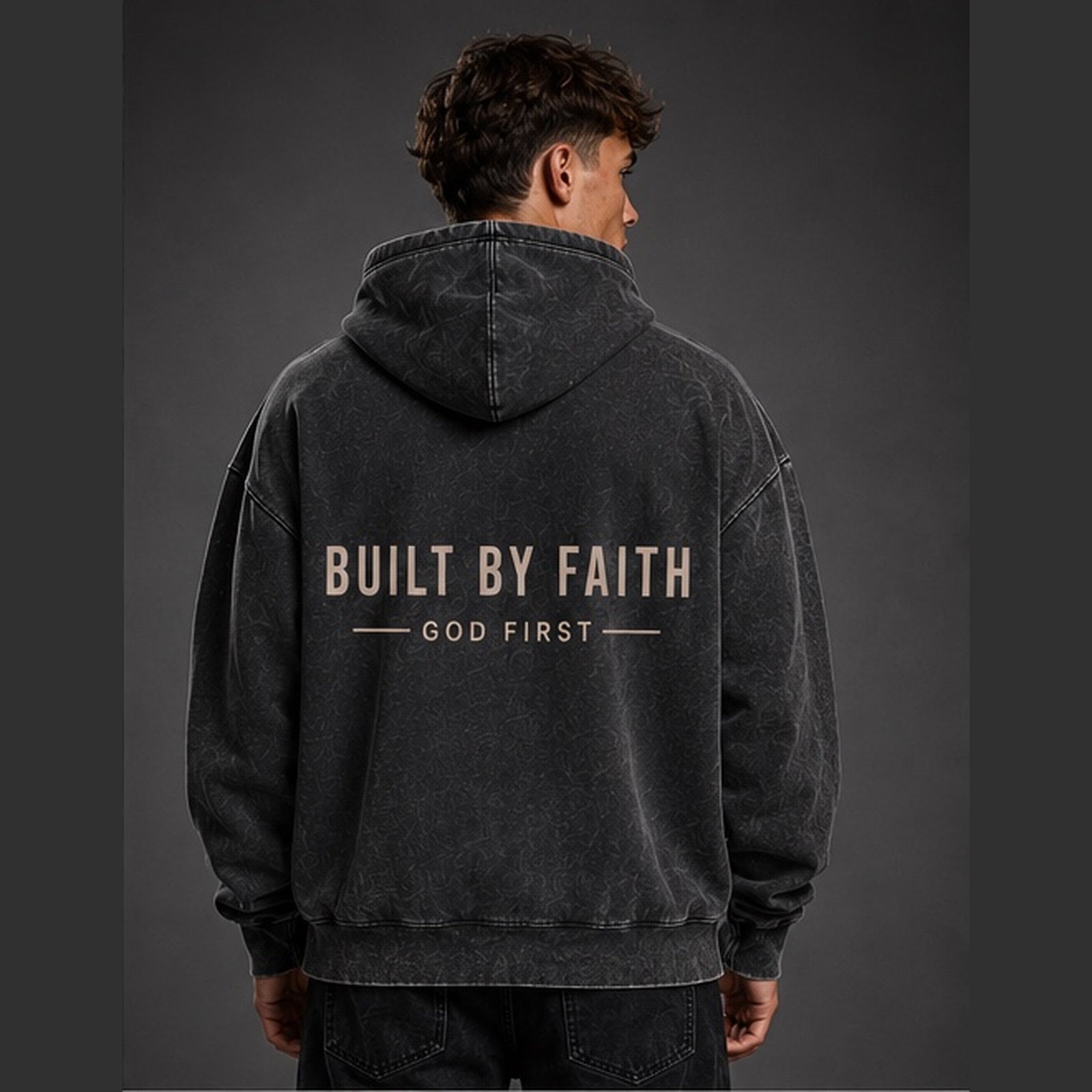 Acid wash hoodie