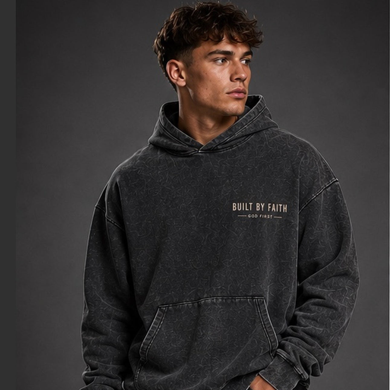 Acid wash hoodie