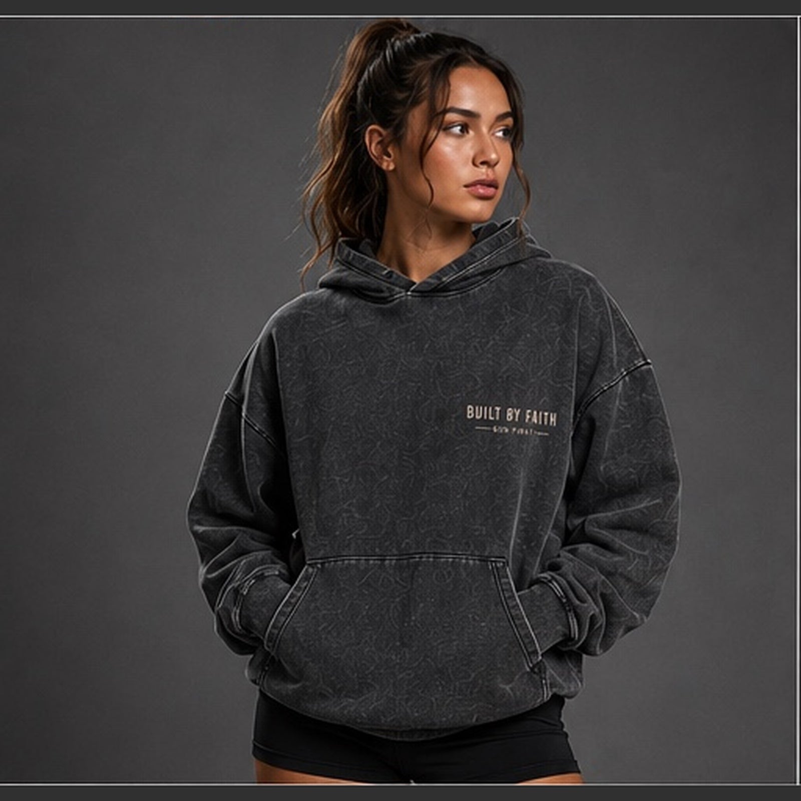 Acid wash hoodie