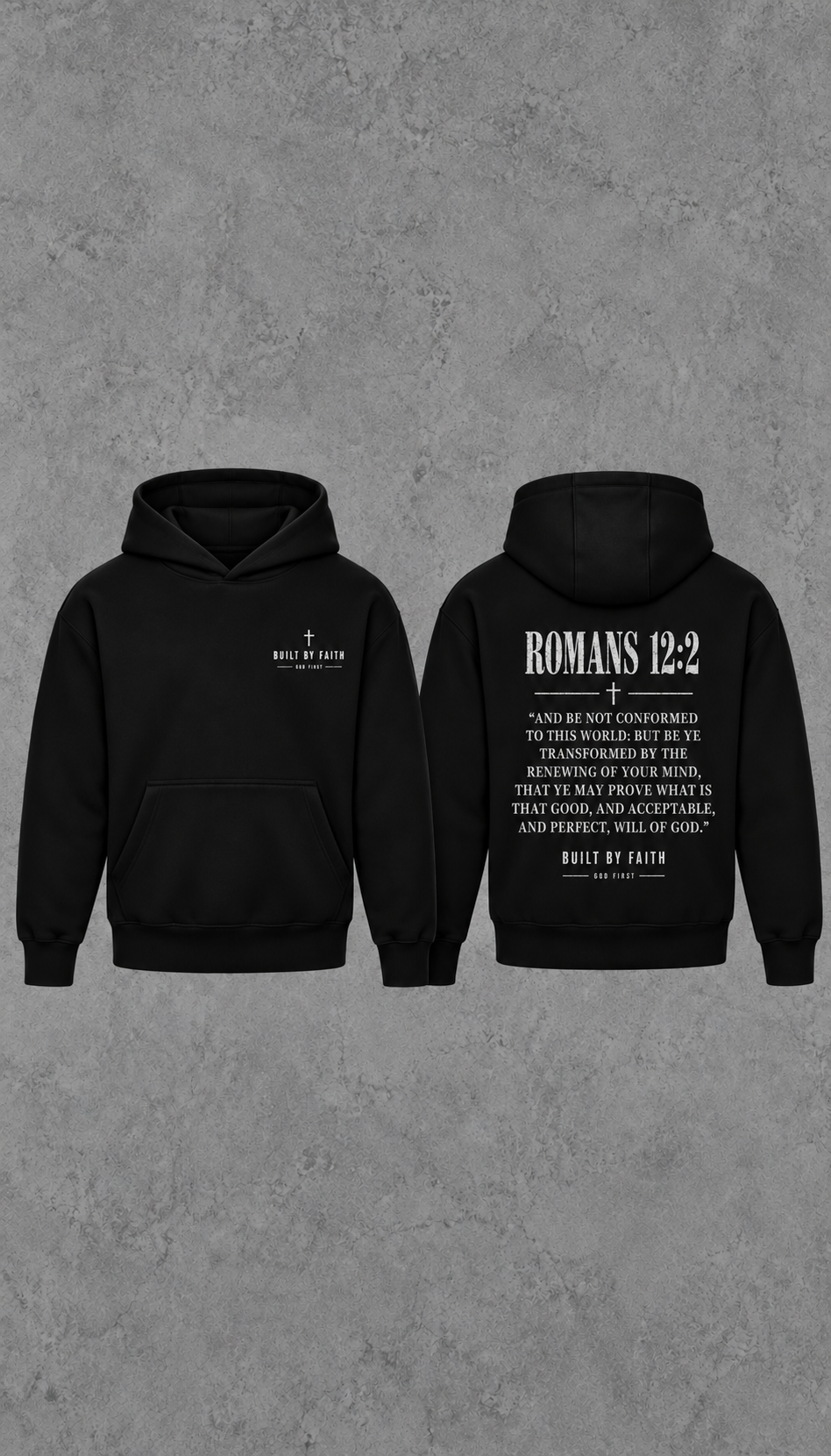 Scripture hoodie Romans 12:2